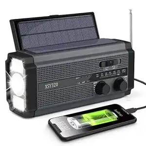 Batterieradio milfech solar radio am fm kurbelradio tragbar