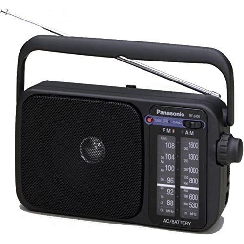 Batterieradio Panasonic RF-2400DEG-K Tragbares Radio mit Griff - batterieradio panasonic rf 2400deg k tragbares radio mit griff