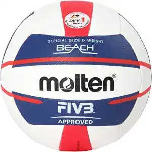 Beachvolleyball molten europe ball v5b5000 de weiss blau rot 5