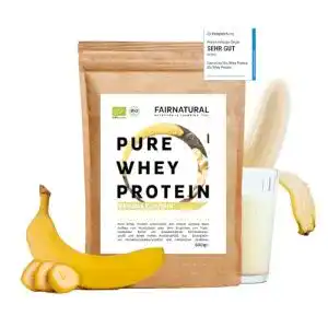 Bio proteinpulver fairprotein bio whey protein pulver banane