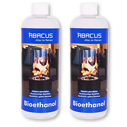 Bioethanol Abacus Ethanol für Kamine und Feuerstellen 2 x 1 Liter