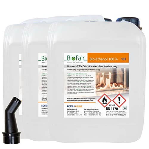 Bioethanol BioFair 30 Liter 100% in geprüfter Premium Qualität