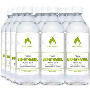 Bioethanol Pure Flame Premium Bioethanol 96,6% – 12 x 1L Flaschen - bioethanol pure flame premium bioethanol 966 12 x 1l flaschen