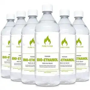 Bioethanol pure flame premium bioethanol 966 6x1l flaschen