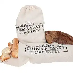Brotbeutel stawoxx brot und baguettebeutel 100 leinen