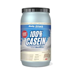 Casein Body Attack 100% Protein Vanilla Cream, 1 x 900 g