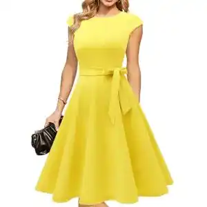 Cocktailkleid dresstells damen a line swing festlich knielang