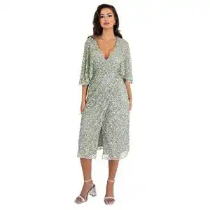 Cocktailkleid maya deluxe damen womens midi dress ladies sequin