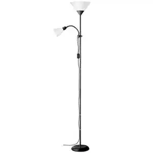 Deckenfluter brilliant lampe spari lesearm schwarz weiss 1x a60