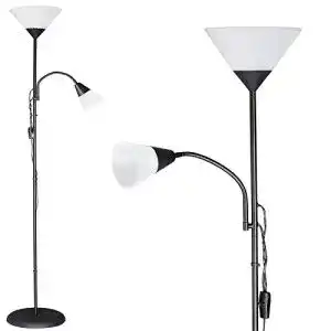 Deckenfluter monzana stehlampe 175 cm schwarz verstellbar