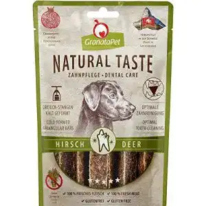 Dental sticks fuer hunde granatapet natural taste edler snack hirsch