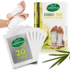 Detox fusspflaster sanaviva bambuspflaster 20 stueck fusspflaster