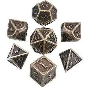 Dnd wuerfel hestya 7 stuecke metall wuerfel set dnd spiel polyeder