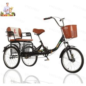 Dreirad für Erwachsene VHCLYBJU faltbar mit Kindersitz