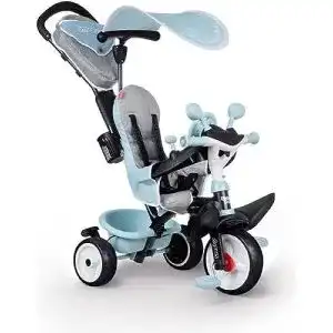 Dreirad mit schubstange smoby baby driver plus blau 3 in 1