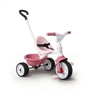 Dreirad mit schubstange smoby be move rosa kinder