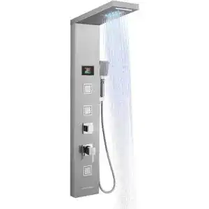 Duschpaneel ougoo led mit armatur 5 in 1 e komplett ohne batterie