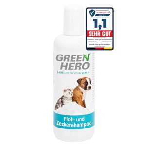 Flohshampoo-Hund Green Hero Floh- und Zeckenshampoo