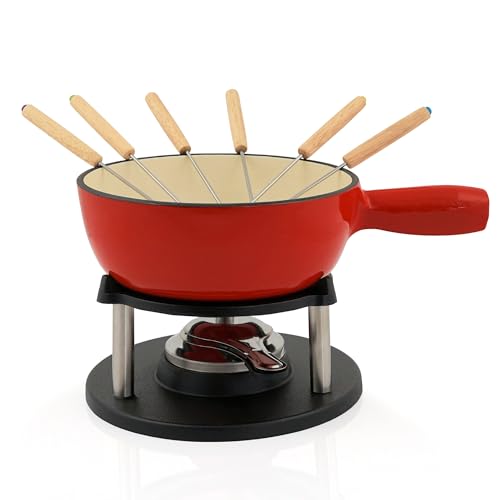 Fondue-Set Gusseisen BBQ-Toro Gusseisen Fondue Set für 6 Pers.