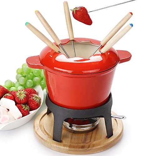 Fondue-Set Gusseisen Virklyee Fondue Set Keramik Cheese