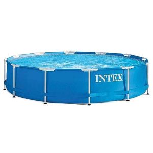 Gartenpool Intex Pool Metallrahmen, Blau, Rundrohr (ø) 3,66 x (h)