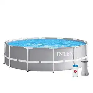 Gartenpool intex schwimmbecken pool grau 366 x 99 cm