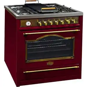 Gasherd mit gasbackofen kaiser empire hge 93555 rotem retro