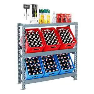 Getraenkekistenregal proregal tegernsee xl grau 6 kisten mit ablage