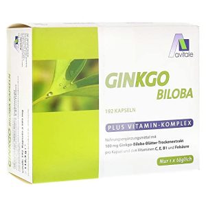 Ginkgo-Tabletten Avitale Ginkgo 100 mg Kapseln + B1, C + E