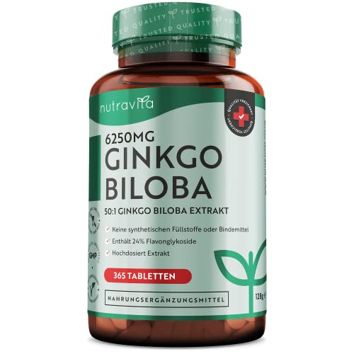 Ginkgo-Tabletten Nutravita Ginkgo Biloba 6250 mg