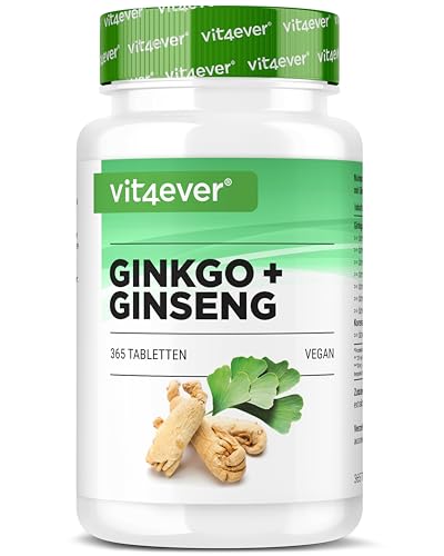 Ginkgo-Tabletten Vit4ever Ginkgo + Ginseng – 365 Tabletten