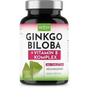Ginkgo tabletten vroody vegan ginkgo biloba extrakt hochdosiert