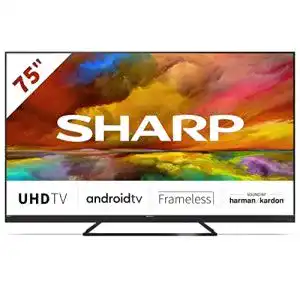 Grosser fernseher sharp 75eq3ea android tv 189 cm 4k ultra