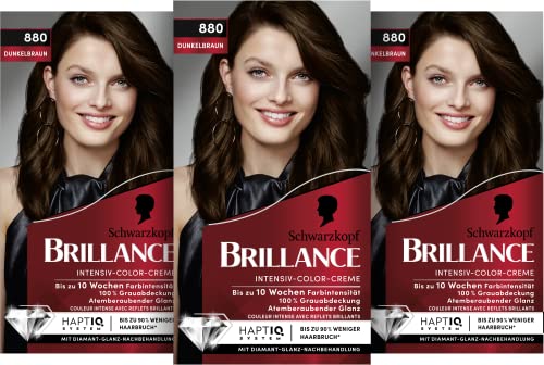 Haarfarbe dunkelbraun Brillance Intensiv-Color-Creme 880