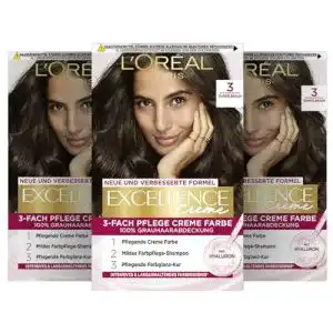 Haarfarbe dunkelbraun loreal paris permanente haarfarbe