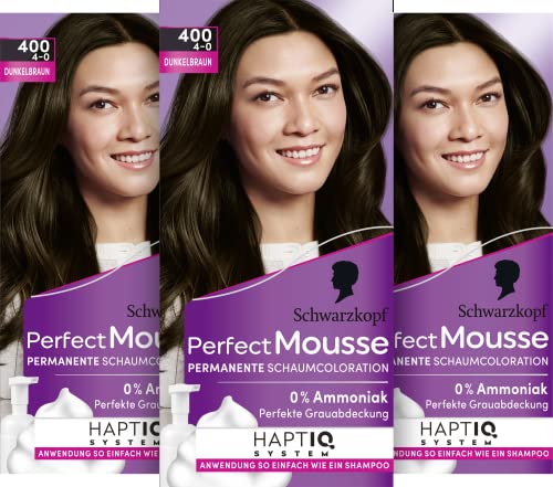 Haarfarbe dunkelbraun Perfect Mousse Schwarzkopf Permanente