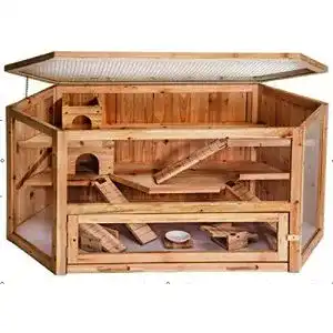 Hamsterkaefig hti line gino kleintiervilla kleintierstall holzkaefig