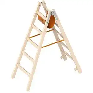 Holzleiter layher holzstehleiter 2x5 sprossen