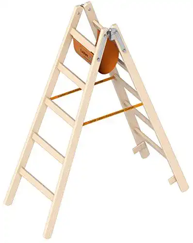 Holzleiter Layher Holzstehleiter mit 2×5 Sprossen