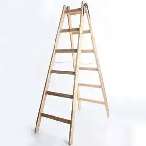Holzleiter owlyshop standard 2x6 stufen zweiseitige klappleiter