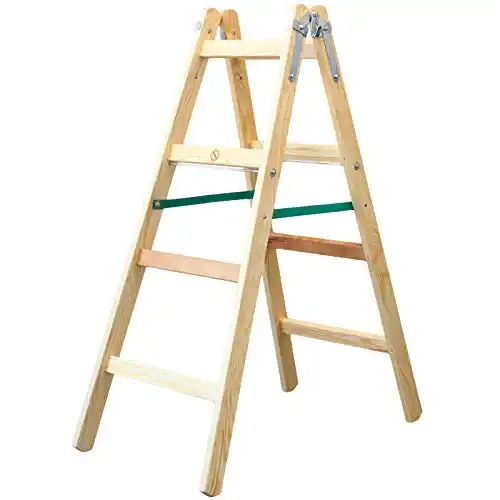 Holzleiter Verdone Standard 2×4 Stufen für 150kg belastbar