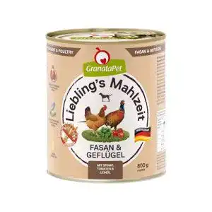Hunde nassfutter granatapet lieblings mahlzeit fasan gefluegel