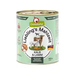 Hunde nassfutter granatapet lieblings mahlzeit kalb lamm