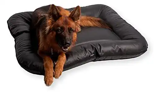 Hundebett aus Kunstleder für große Hunde von 4L Textil