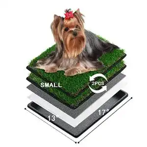 Hundetoilette meexpaws extra klein aus kunstrasen mit tablett