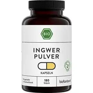 Ingwer kapseln biokontor ingwer kapseln bio 180 stueck