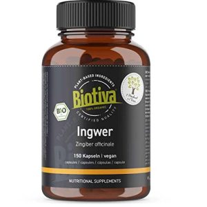 Ingwer-Kapseln Biotiva Ingwer Bio Kapseln 150 Stück – 400 mg