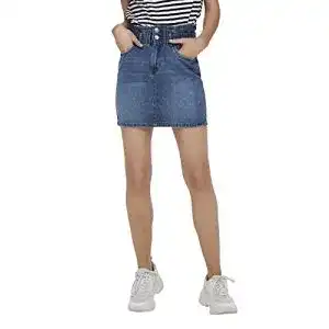 Jeansrock only womens medium blue denim short skirt