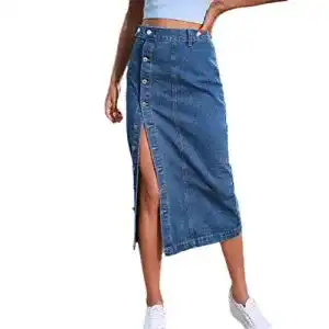 Jeansrock seiveini fuer damen hohe taille denim roecke elegante