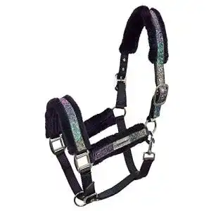 Kappzaum horsenjoy pferde halfter teddyfleece rainbow brilliant